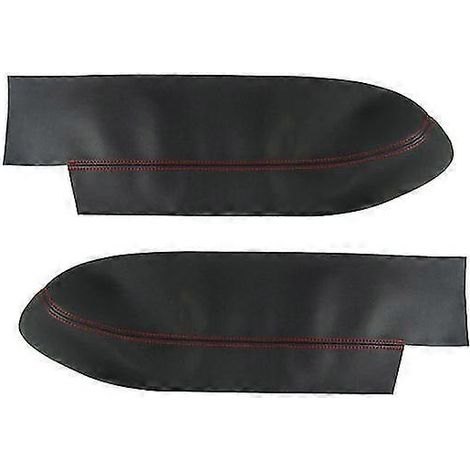 Lot de 2 housses de protection en similicuir pour accoudoirs de portières avant Honda CR-V (2007-2011) Panneaux et pièces de portières intérieures Noir et rouge (1/5)