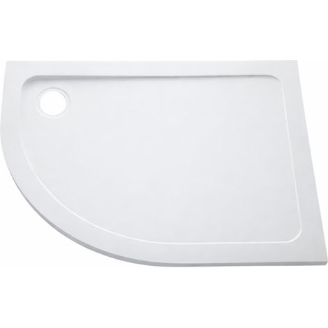 Receveur de douche antidérapant 100 x 80 cm JACOB DELAFON Flight acrylique quart de rond asymétrique