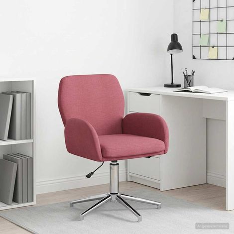vidaXL Sedia da scrivania girevole 54 x 58 x 90 cm Rosso Vino Tessuto (1/5)