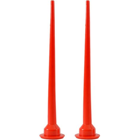 30cm Silicone Cone Nozzles, 2 Plastic Cone Nozzles, Red Caulking Tool, Caulk Nozzle Applicator for Caulking Gun (B)