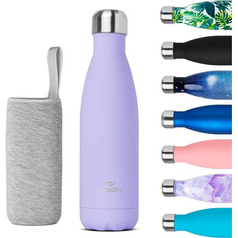 Plafonnier Cristal Gourde Isotherme 500ml - Acier Inox - Double Paroi - Étanche - Voyage Sport École (1/5)