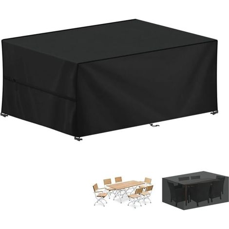 Housse rectangulaire imperméable pour salon de jardin, anti-UV et déperlante, tissu Oxford 210D, protection extérieure meubles, dimensions 150x90x80 cm (1/4)