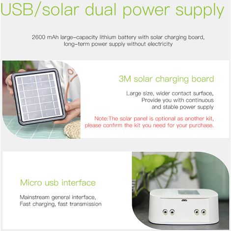 Timer digitale per l'irrigazione Tuya WiFi, controller automatico intelligente per l'irrigazione con pannello solare per sistemi di irrigazione da giardino, compatibile con il controllo vocale Alexa. (1/5)