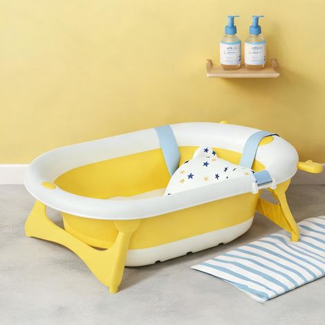 Baignoire pliante bébé avec indicateur de température 35 L giallo (1/5)
