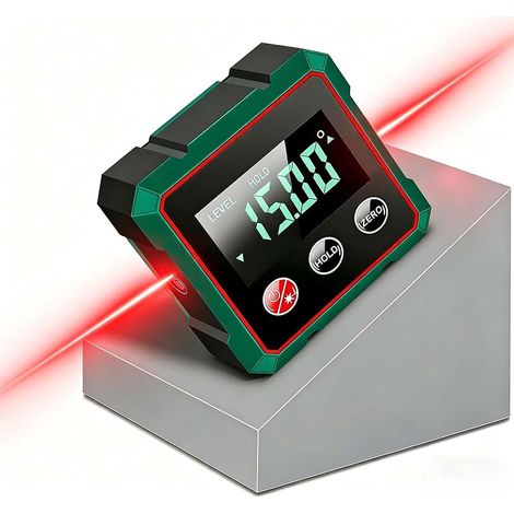 Équerre numérique magnétique à 4 faces avec laser, indice de protection IP54, niveau à bulle numérique pour le travail du bois, le bâtiment et le bricolage, la rénovation de la maison (1/5)