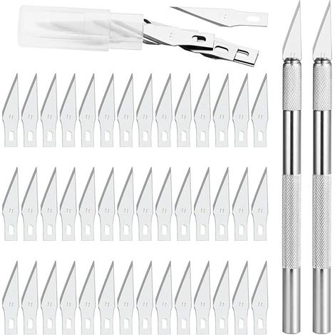 AIPERQ Precision Cutter 2 Scalpel with 42 Blades, Precision Cutter Knife for DIY Artwork, Caving, Sculpture, DIY Sculpture Hobby Knives (1/4)