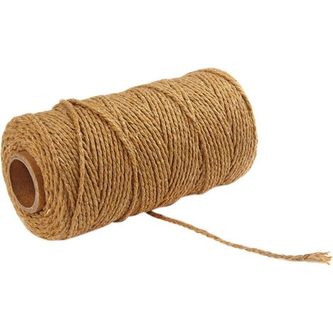 Cordes À Macramé - Coton Naturel - 2 mm × 91,5 m - Noir - Pour Décor Maison Fait Main, Suspension De Plantes, Décoration De Mariage Et Noël (1/5)