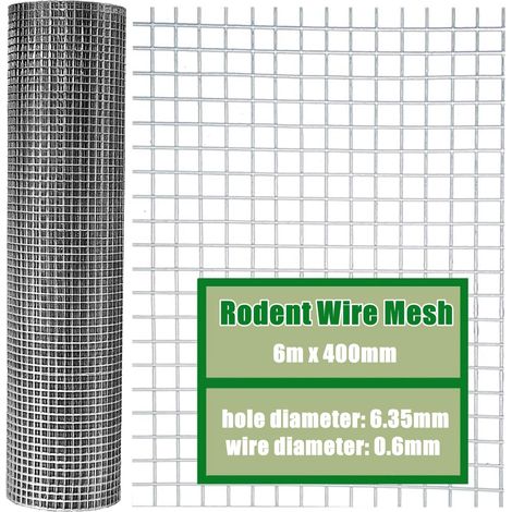 40cm x 6m Grillage Anti-Rongeurs, Acier Inoxydable 304 Grillage Métallique Anti-Rats pour Bloquer L'Accès Aux Souris Écureuil Oiseau - pour Combler Lacunes Autour Maison et Jardin (1/5)