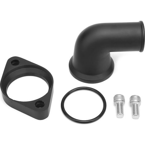 Water Neck - 90° Rotatable Black Aluminum - For Chevrolet Small Block And Big Block Engines - 1 Piece (1/5)