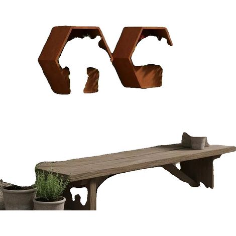 Fioriere da parete, acciaio Corten, design salvaspazio, verde militare (1/2)