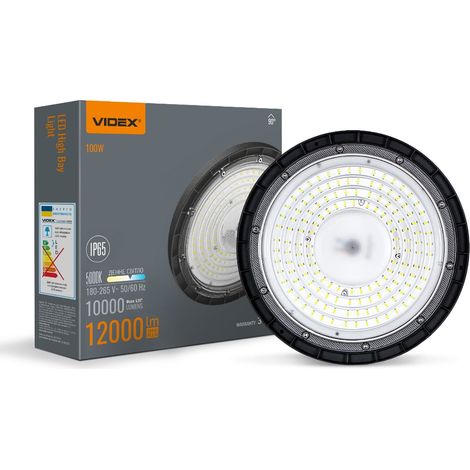 Lampe industrielle haute baie 120 lm/1 W 100 W 12 000 lm 5 000 K Videx (1/5)