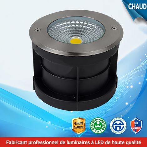 Spot LED encastrable de sol rond extérieur 20W RGB avec télécommande IP65 rgb réf 0726 20 × 20 × 12 cm 1,85 kg – Livraison gratuite (1/5)