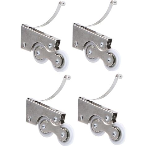 Roulettes Pour Porte Coulissante En Métal Jeux De Rouleaux De Porte Pour Placard Et Armoire Poulie Coulissante Avec Vis Pour Système De Et Verre 3.66 X 1.42 X 0.47 in (1/5)
