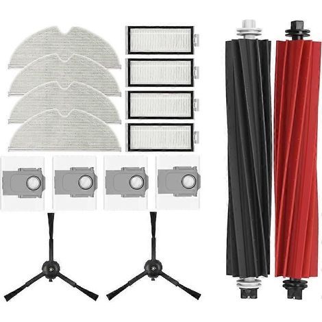 16 pièces pour aspirateur Roborock Q5 Pro, Q5 Pro+, Q5 Max+, Q5 DuoRoller+ : brosse principale, filtre et sacs à poussière (1/5)
