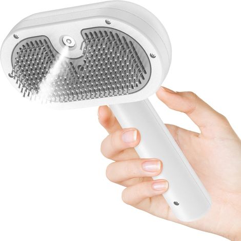 1 Brosse Chat Autonettoyante,Vapeur Rechargeable 3 En 1,Toilettage Poils Longs Courts,Sous-Poil Massage,Chien Chat (1/5)