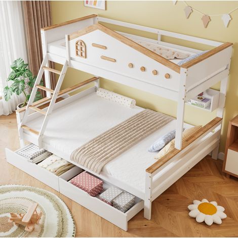 Etagenbett 90x200 cm Mit Stauraum Und Originellem Design (1/5)