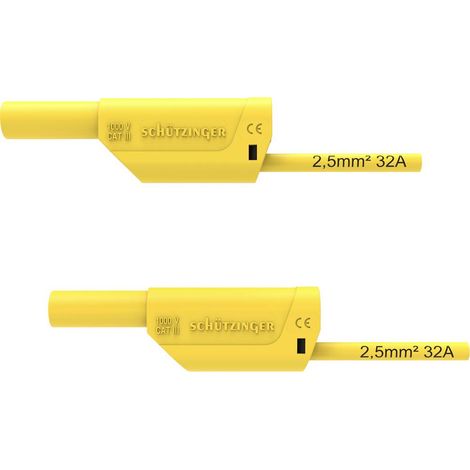 Schützinger VSFK 8700 / 2.5 / 100 / GE Puntali di sicurezza Spina 4 mm Spina 4 mm 100.00 cm Giallo 1 pz.