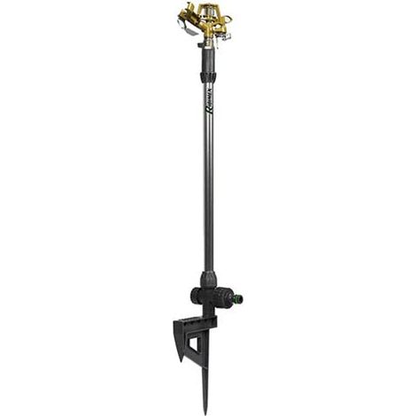 Ribimex Pra/AB.1414 Aspersore in Metallo su picchetto 55 cm, Ottone/Argento