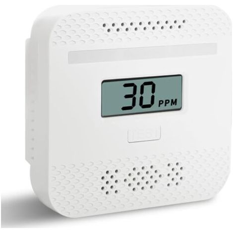 Carbon monoxide detector, intelligent carbon monoxide detector with LCD display, complies with standard EN 50291, 1 piece (1/5)
