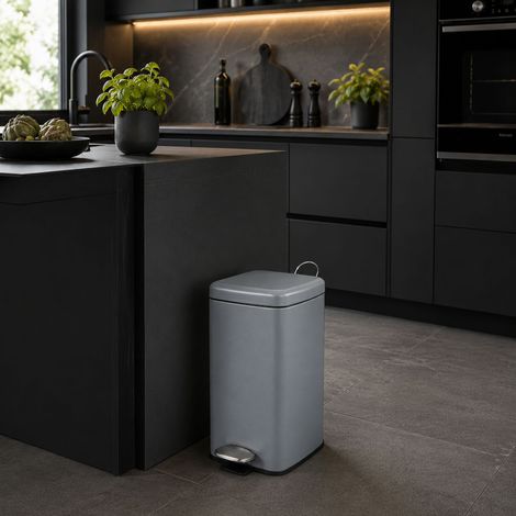 Metall Tretmülleimer 20L grau-MTM1005-grau (1/4)