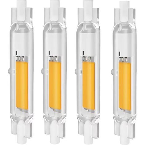 R7S LED 78mm Ampoule 220V 10w Dimmable, Blanc Naturel 4000K, 1000LM, R7S LED Highlight COB Bulb, 10W Remplacer Lampe Halogène J78 100W 150w, Sans Scintillement, 4er Pack [Classe énergétique G] (1/5)