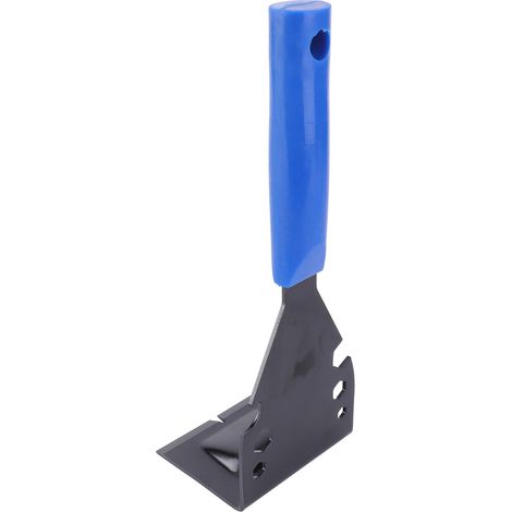 Outil de dépose de moulures en acier inoxydable multifonctionnel et compact, facile à utiliser, pour plinthes (bleu). (1/5)