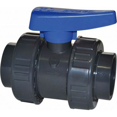 Valvola sfera pvc incasso Bi/ghera 324 alt/press. ø 50 leva blu INPV32450000