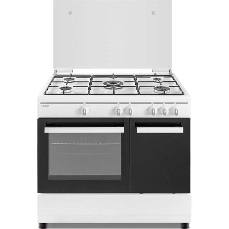 Sauber SCW5GB - Cocina De Gas 5 Zonas Coccion Con Portabombonas Blanca (1/2)