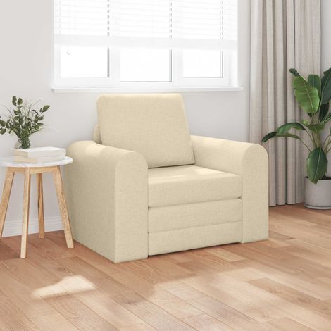 Schlafsofa Creme 98 x 71 x 83 cm Stoff