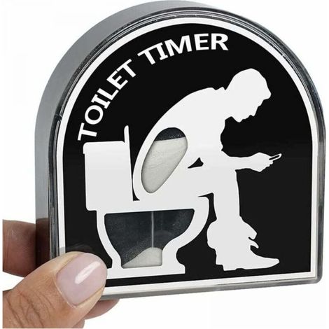 Toilet Hourglass, 5 Minutes Sand Timer, Bathroom Timer, Funny Prints, Trendy Decompression Decoration, Creative Timer for Men, Birthday Gift (1/5)