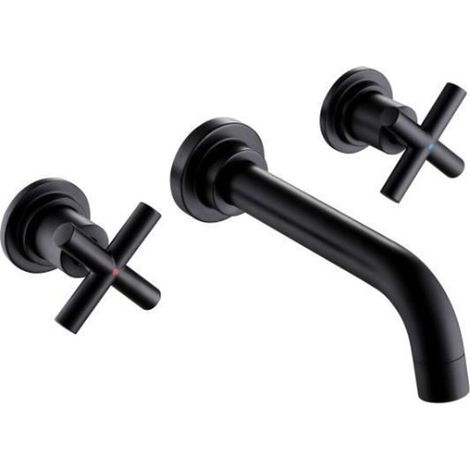 ROUSSEAU Wall Melangeur Lavabo + Boitier noir (1/2)