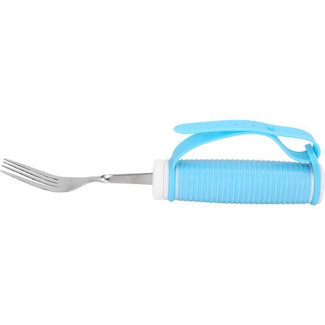 Cuillère-fourchette rotative en acier inoxydable pour personnes âgées, couvert adapté, manche pivotant, aide alimentaire ergonomique, usage quotidien (1/5)