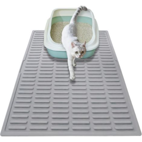 Tapis de litière pour chat en silicone antidérapant (1/4)