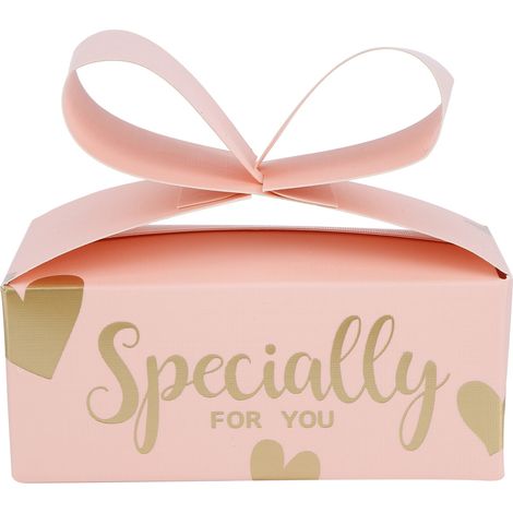 30 boîtes à bonbons à nœud papillon, idéales pour offrir des biscuits, des fêtes, Noël, des anniversaires, des mariages (rose). (1/5)