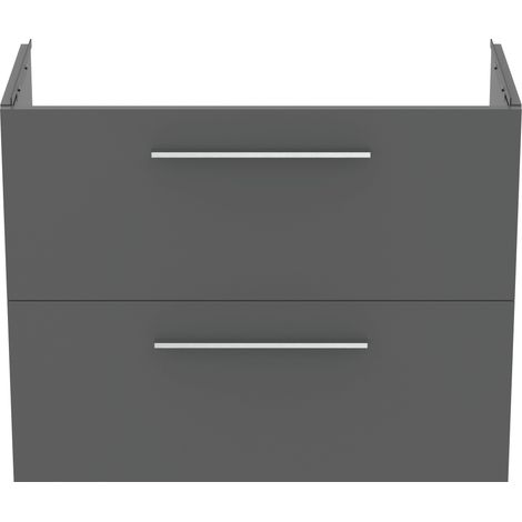 Ideal Standard i.Life S - Mueble bajo lavabo, 80x38x63 cm, 2 cajones, cuarzo gris mate T5295NG (1/3)