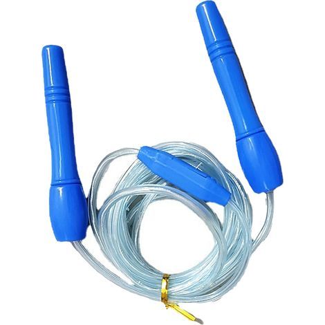 Adjustable glow-in-the-dark jump rope for adults and children (blue)