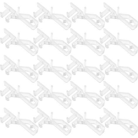 24 clips de fixation invisibles pour stores horizontaux, en plastique transparent résistant une (1/5)