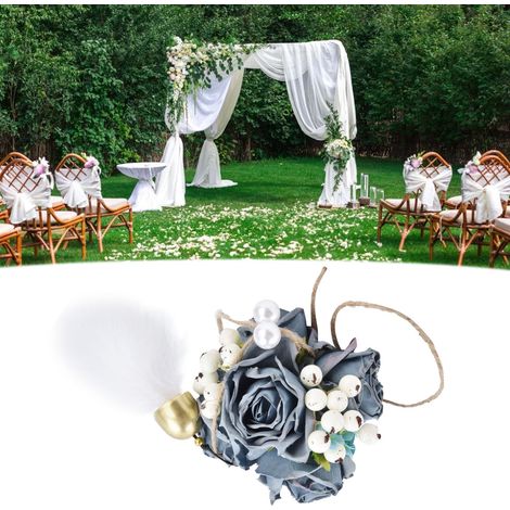 Boule de fleurs artificielles, outil de photographie innovant avec grelots et plumes (1/5)