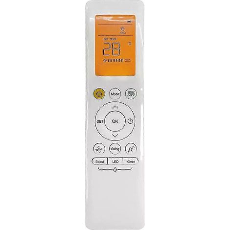 Nouvelle télécommande LED rétroéclairée RG10A(B2S)/BGEF pour climatiseur Midea (RG10L1(2HS)/BGEF) (1/5)