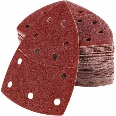 Lot de 60 Triangles de ponçage, papier abrasif pour Bosch PSM 100A, PSM 160, PSM 200 AES, PSM 18, PDA 180, PSM 160 A/PSM 80/PRIO, 105 mm x 152 mm,, grain P40/60/80/120/180/ 240 (1/4)