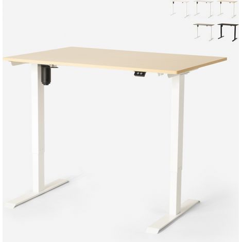 Scrivania altezza regolabile elettrica design per ufficio e studio Standwalk 120x60 - Legno Naturale
