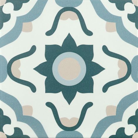 Carrelage sol effet carreaux de ciment Montaigne Nazare 20x20 cm - Reflex Boutique