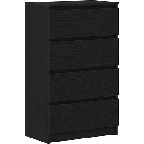 Maison La Vie - Buffet Salon Moderne - Meuble de rangement - chêne noir 60x35x98,5 cm bois d'ingénierie bu3854 (1/5)