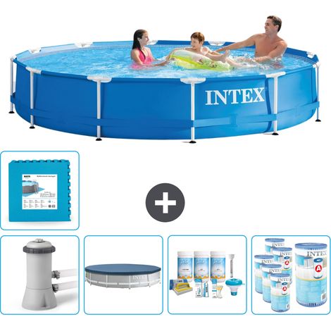 Intex Piscine Tubulaire Ronde - 366x76 cm - 6-pièces SCB16 (1/5)