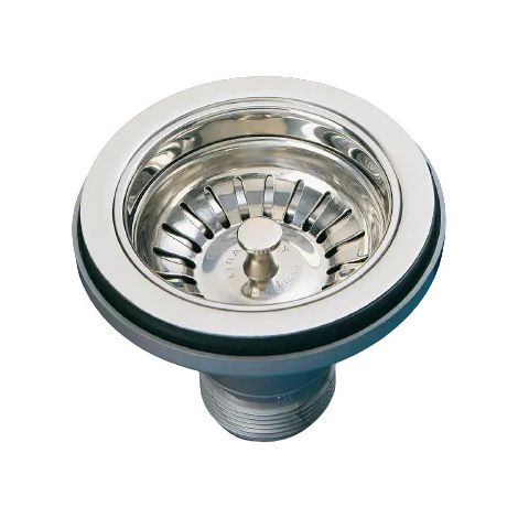 Korbablauf ohne Überlauf, Durchmesser 114.3mm Nickel Satin