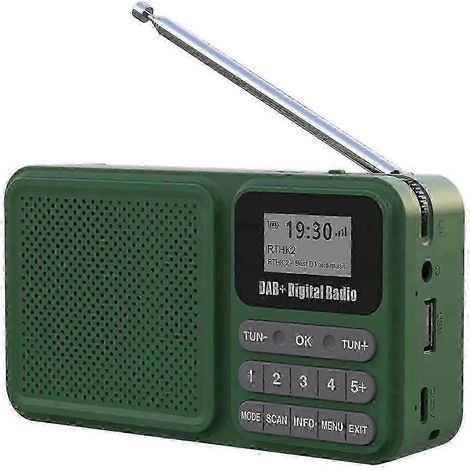 Radio numérique portable DAB+ avec Bluetooth et alimentation solaire, radio FM (1/5)