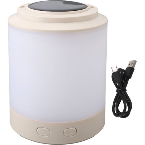 Ortviai Lanterne de Camping Solaire Portable avec Lumière Chaude et RGB, Batterie Intégrée 2400 mAh, Idéale pour Tente et Urgences