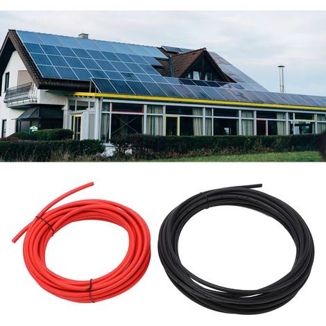 Câble photovoltaïque solaire en fil de cuivre étamé, 6 mm², 20 m (1/5)
