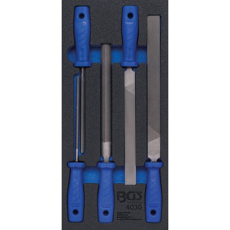 Insert de servante d'atelier 1/3 : Jeu de limes 5 pièces BGS