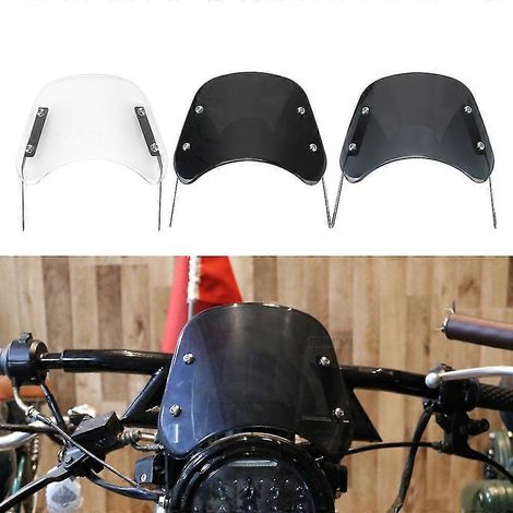 Déflecteur de vent universel pour phare de moto 5-7 pouces (12,7-17,8 cm) compatible Honda, Kawasaki et Suzuki - Noir (1/5)